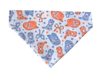4th of july dog bandana, over the collar dog bandana, dog bandana 4th of july, cowboy dog bandana, patriotic dog bandana