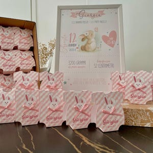 Gepersonaliseerde DIY geboorte- en doopbedankjes, geboorte- en doopconfettihouders, dozen