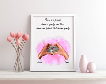 Impresión fotográfica personalizada de tu mejor amigo/arte de pared personalizado/regalo para mejores amigos
