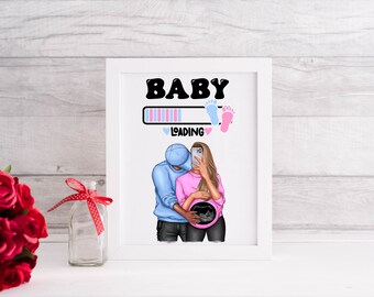 Impresión fotográfica personalizada de ecografía de bebé / Arte mural de ecografía / Regalo de embarazo