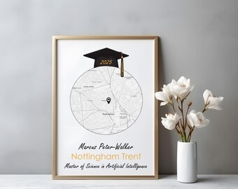 Impresión de regalos de graduación personalizados / Arte mural personalizado para graduados / Recuerdo de graduados