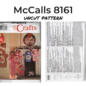 Care Bears Sewing Pattern: Christmas Stockings, Stuffed Animals (McCalls 8161, Uncut)