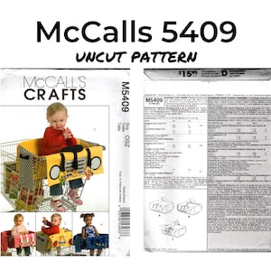 McCalls 5409 ショッピング カート ライナー、紙製裁縫パターン、未カット、2007 年、食料品カート カバー 赤ちゃん 幼児