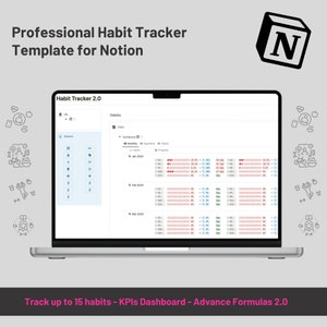 Ultimate Notion Habit Tracker 2.0 Template Light Theme