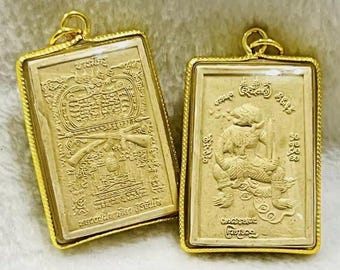 Vintage Hanuman Cloth Pendant by LP Maha Sila | Thai Buddhist Collectible Amulet