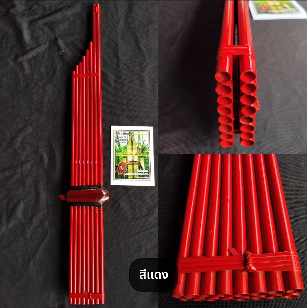 Khaen Di Bambù Thailandese/Lao - Strumento Musicale A Fiato - Organo A Bocca Chiave Dm - Foto 5