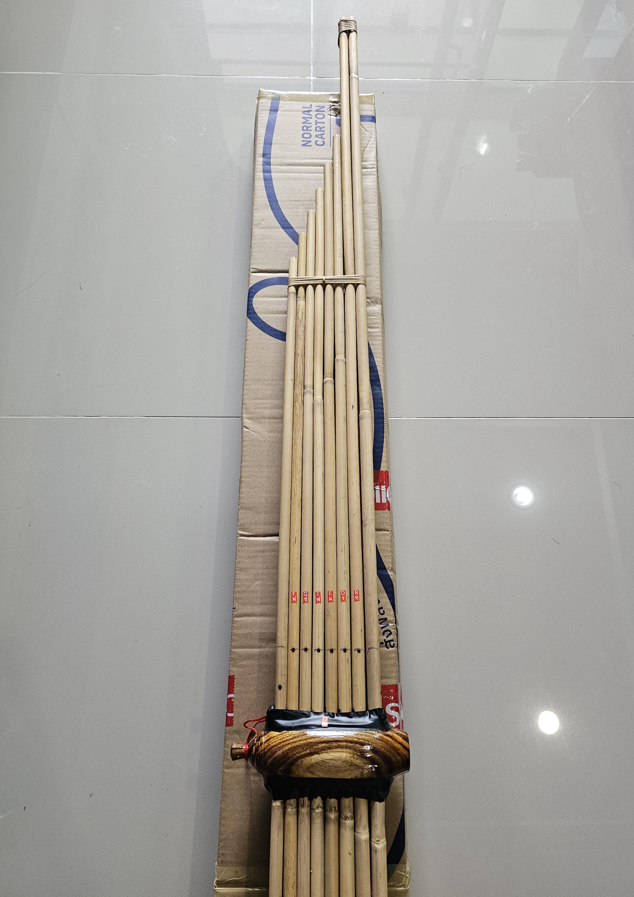Thai Bamboo Khaen Musical Instrument Show Isan Mouth Organ Traditional Key Cm
