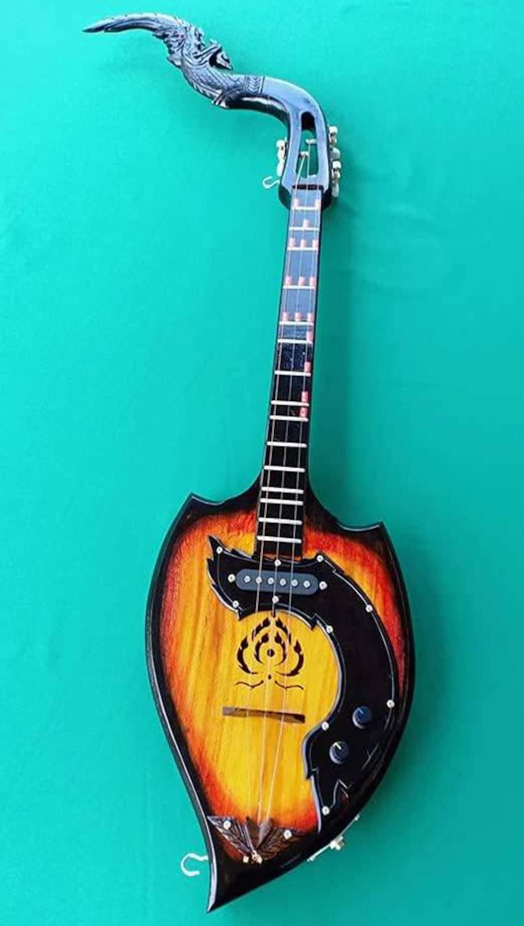 Isan Instruments Handmade Thai Phin Guitar: 3-string Isan Folk Instrument - Etsy