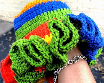 Crochet Ruffle Beanie