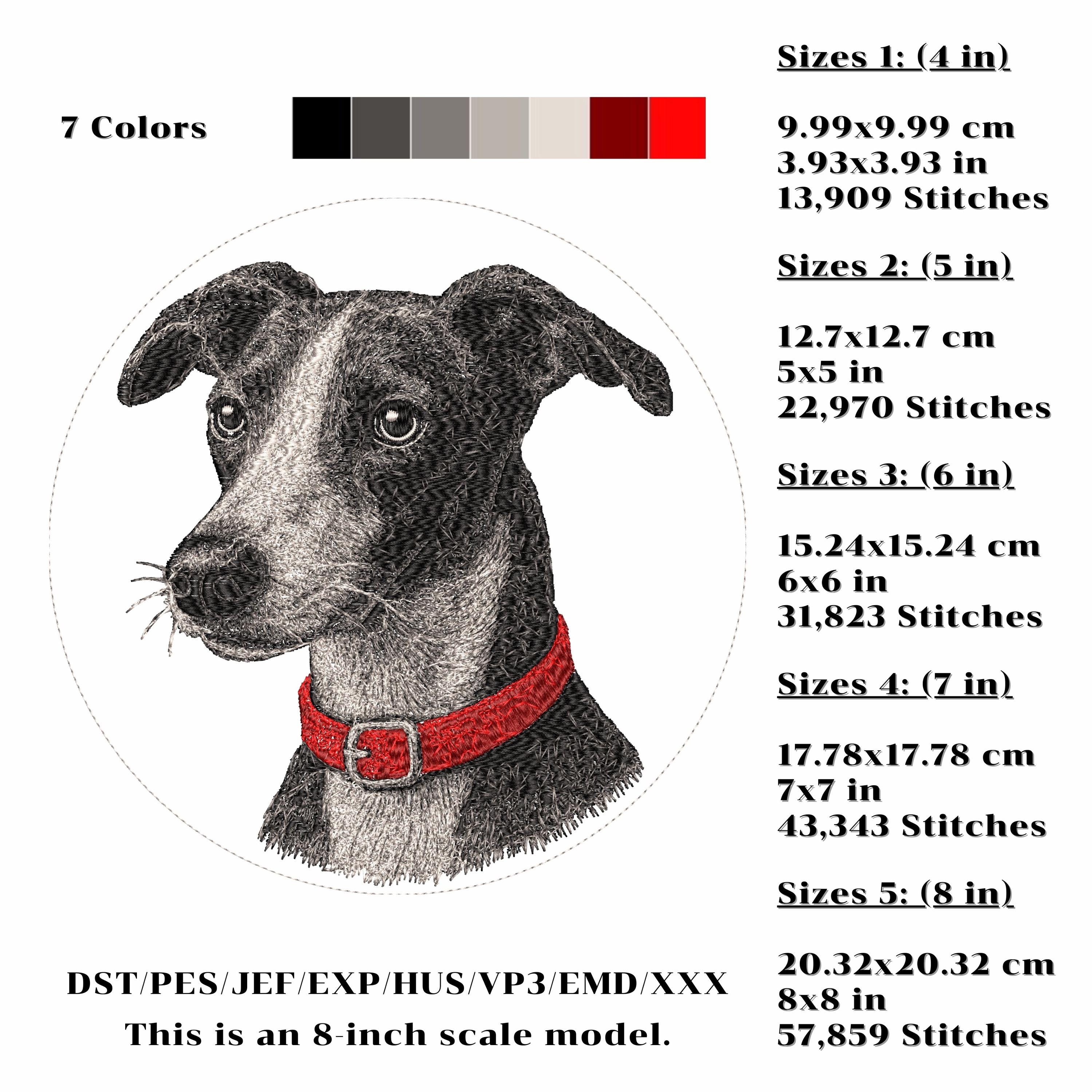 Whippet Dog Embroidery Design – 5 Sizes (digital Download) - Etsy