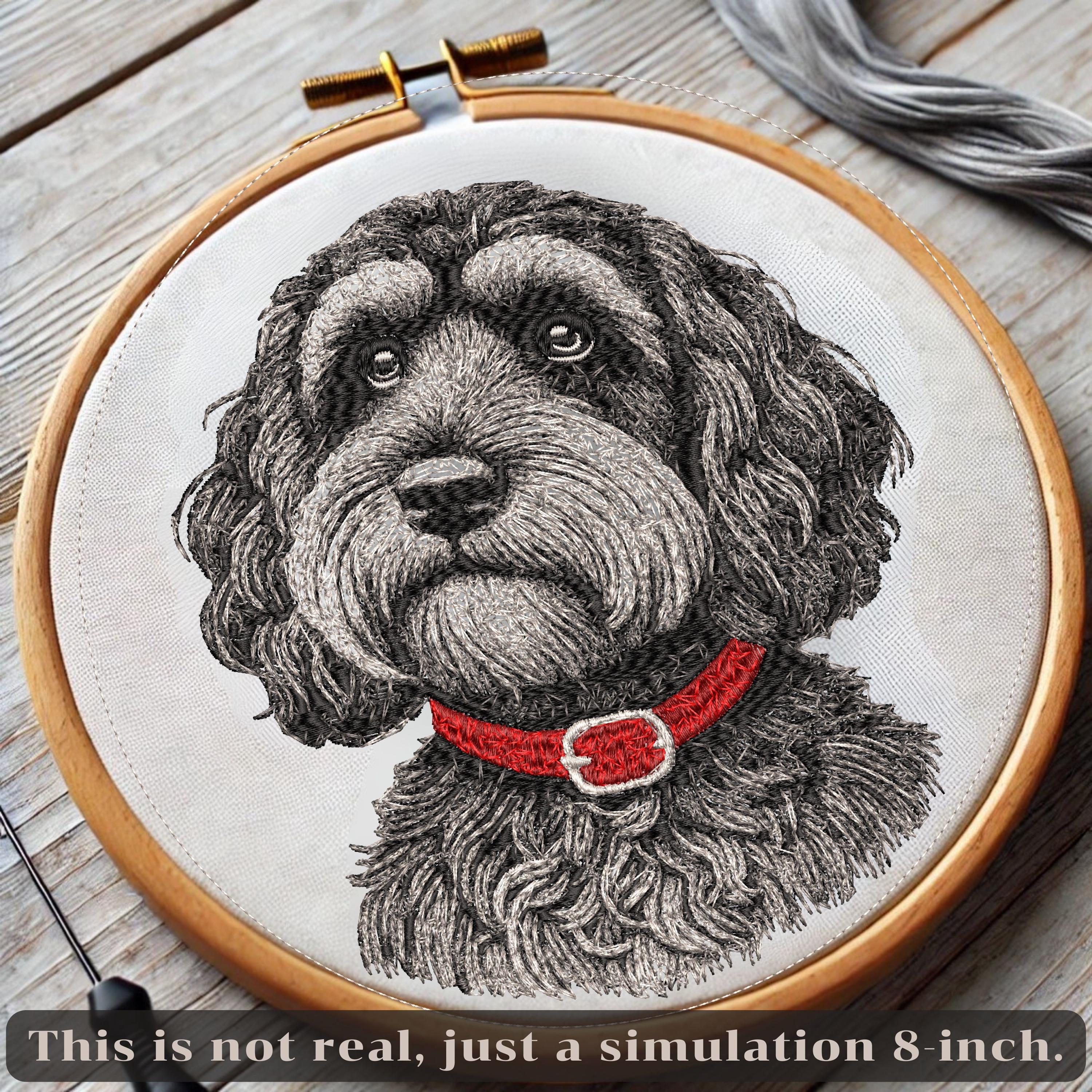 Cockapoo Dog Machine Embroidery Design: 5 Sizes (instant Download) - Etsy