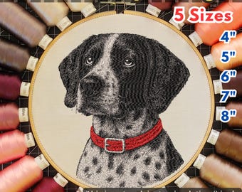 Deutsch Kurzhaar Stickdatei: 5 Größen (Instant Download