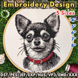 Chihuahua Dog Machine Embroidery Design – Digital Dog Emb – Dog Embroidery – Embroidery Design – Instant Download – 5 Sizes