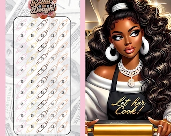 Let Her Cook Laminated Budget Envelopes, Black Women, A6 Binder, Savings Challenges, Personal Budget Envelope System, Cash Stuffing, Planner