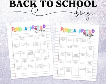 Find Someone Who Bingo – Icebreaker Game for K-2 Kids | Classroom Activity, Large Group Printable, Instant Download