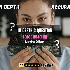 3 Question Tarot Reading: Same Day Psychic Love & Life Guidance