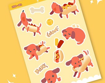 ホットドッグ ドッグ ステッカーシート