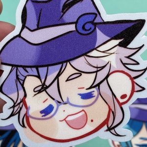 Twisted wonderland Azul frosty glitter single sticker