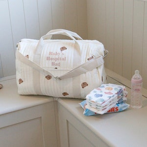 Sac d'hôpital pour bébé Sac d'hôpital pour nouveau-né Sac pour maman et bébé Organisateur d'hôpital Sac de grossesse Sac de naissance Cadeau de grossesse image 1