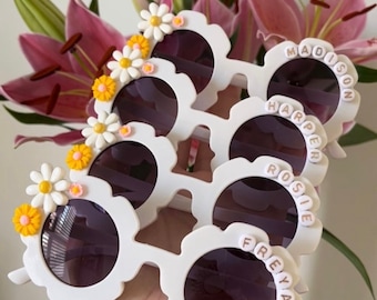 Lunettes de soleil personnalisées pour enfants 0-8 ans UV400 | articles de fête | Cadeau chasse aux œufs de Pâques | Remplisseur de panier de Pâques | fille d'anniversaire fille de fleur