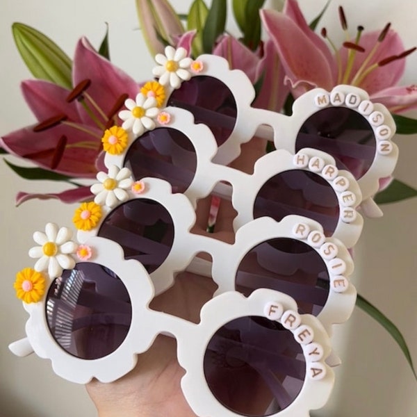 Lunettes de soleil personnalisées pour enfants 0-8 ans UV400 | articles de fête | Cadeau chasse aux œufs de Pâques | Remplisseur de panier de Pâques | fille d'anniversaire fille de fleur