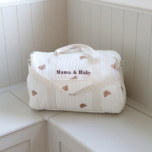 Sac d'hôpital pour bébé Sac d'hôpital pour nouveau-né Sac pour maman et bébé Organisateur d'hôpital Sac de grossesse Sac de naissance Cadeau de grossesse image 8