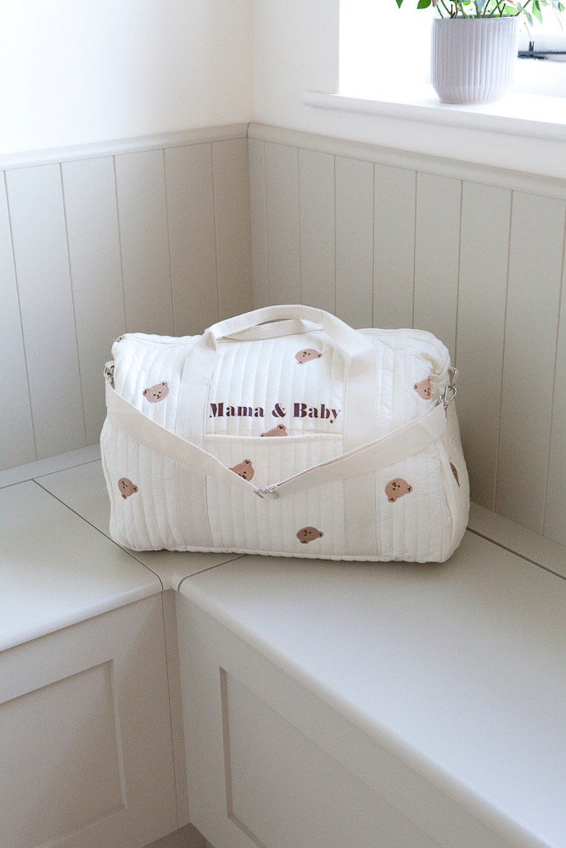 Sac d'hôpital pour bébé Sac d'hôpital pour nouveau-né Sac pour maman et bébé Organisateur d'hôpital Sac de grossesse Sac de naissance Cadeau de grossesse image 8