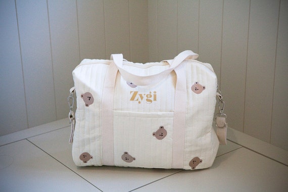 Borsa per l asilo Borsa abbinata per mamma e bambino Organizzatore per ospedale neonato Borsa per il fine settimana Borsa per gravidanza Borsa per nascita Gravidanza Festa della mamma Etsy Italia