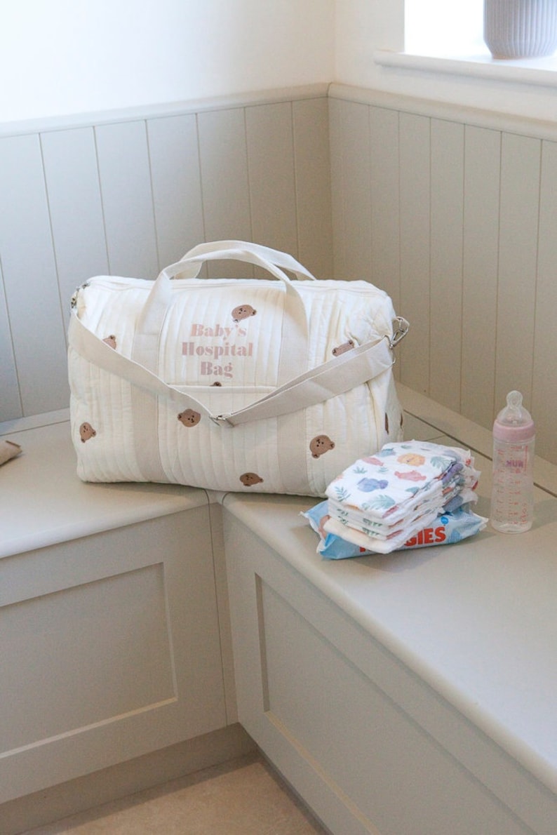 Matching Mama & Baby Bag Newborn Hospital Organiser Nursery Bag Weekend Bag Pregnancy Bag Birth Bag Pregnancy Mothers Day image 2