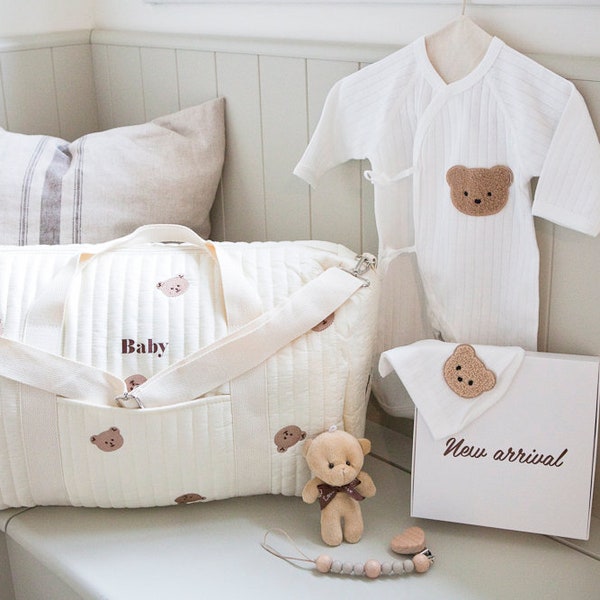 New arrival baby bear gift set | New mum baby shower present | pregnancy unisex gender neutral gift | Baby boy Baby girl | Welcome baby