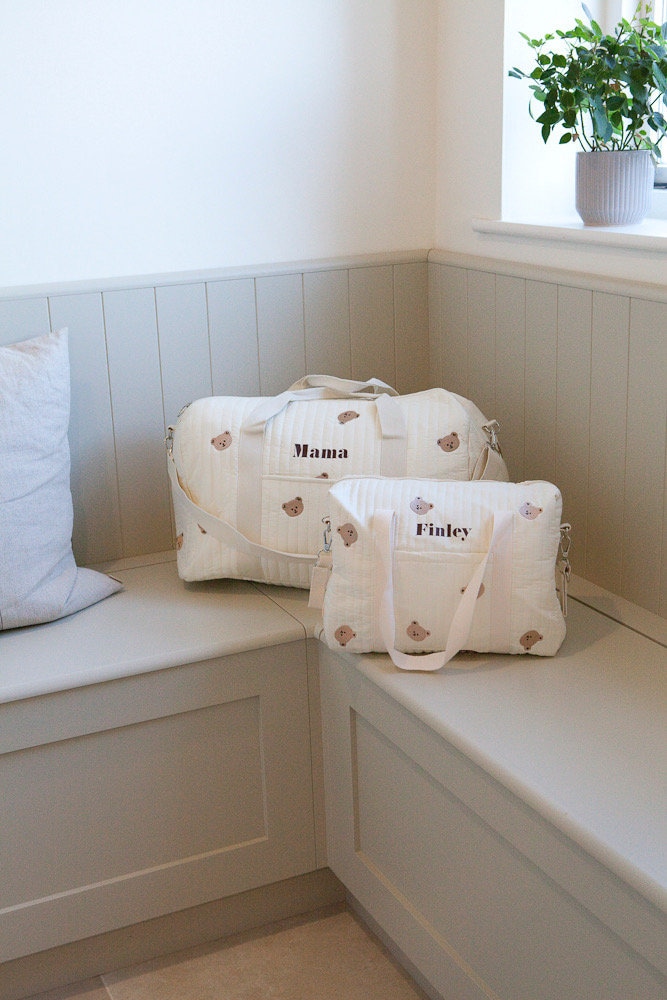 Matching Mama & Baby Bag | Newborn Hospital Organiser | Nursery Bag |  Weekend Bag | Pregnancy Bag | Birth Bag | Pregnancy | Mother’s Day