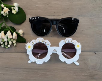 Blumen Mädchen Sonnenbrillen | Pagenjunge Sonnenbrillen | Blumenmädchen Pagenjunge Vorschlag | Blumenmädchen Geschenk Accessoires | Willst du mein Blumenmädchen sein