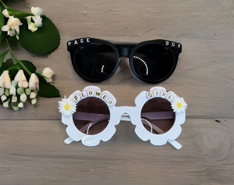 Lunettes de soleil Flower Girl | Lunettes de soleil pour garçon | Flower Girl Page Proposition de garçon | Accessoires cadeaux fille d'honneur | Seras-tu ma fille aux fleurs