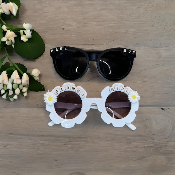 Flower Girl Sunglasses | Page Boy Sunglasses | Flower Girl Page Boy Proposal | Flower Girl Gift Accessories | Will You Be My Flower Girl