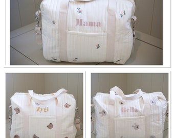 Borsa per l'asilo / Borsa abbinata per mamma e bambino / Organizzatore per ospedale neonato / Borsa per il fine settimana / Borsa per gravidanza / Borsa per nascita / Gravidanza / Festa della mamma