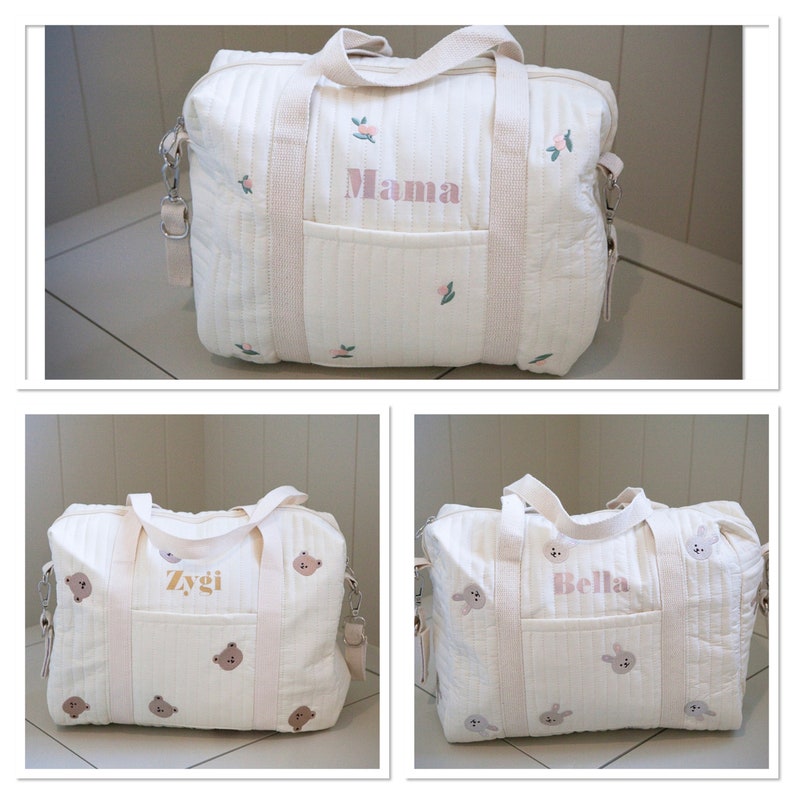 Sac d'hôpital pour bébé Sac d'hôpital pour nouveau-né Sac pour maman et bébé Organisateur d'hôpital Sac de grossesse Sac de naissance Cadeau de grossesse image 10