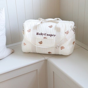 Sac d'hôpital pour bébé Sac d'hôpital pour nouveau-né Sac pour maman et bébé Organisateur d'hôpital Sac de grossesse Sac de naissance Cadeau de grossesse image 4