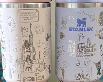 Personalized Disney Inspired Stanley Tumbler~40oz Engraved Quencher or IceFlow~ Magic Kingdom/Disneyland Inspired Gift