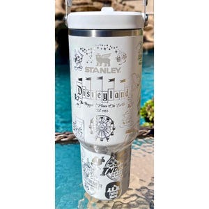 Disneyland Inspired 40 oz Stanley Flip Straw Tumbler w/ Handle~Custom Engraving w/ Personalization & Color Choice~Disney Inspired Gift