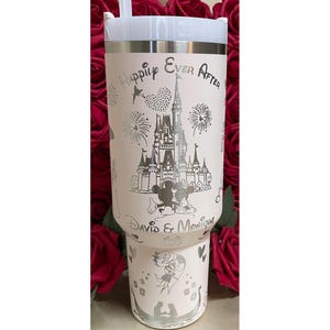 Disney&#39;s Magic Castle/Disney Couples Inspired Custom Stanley~40oz~Personalized~Engraved Designs~Color Choice~Disney Inspired Stanley