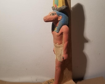 Haunted Ancient Crocodile Headed Guardian Statue - Powerful Protection, Wealth & Strength - Rare Spirit Bound Relic