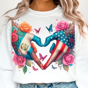 Guatemala USA heart hands flags Guatemalanamerican patriotic png Guatemala Guatemalan patriotic Guatemalan roots independence migrants