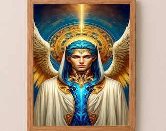 大天使ジョフィエルの黄金のオーラアート、スピリチュアルなホーム