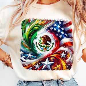 Mexican With American Flag Sublimation Design Png, Mexico Flag Png, Mexicana Clipart, USA Mexico Flag Png,Mexicana Flag Png,Instant Download
