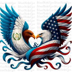 Guatemala USA eagles flags Guatemalanamerican patriotic png Guatemala Guatemalan patriotic Guatemalan roots independencia Guatemala migrants
