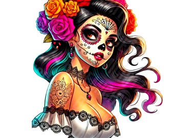 Png Catrinas En MuÃ±ecas Catrinas MuÃ±ecas De Dia De Muertos Con - Main Image