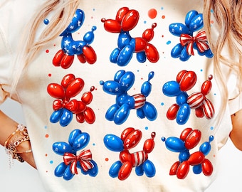 4th Of July PNG, Coquette American Flag Png, 4th of July Balloons Sublimation, America PNG, Girly 4th of July Sublimation Design