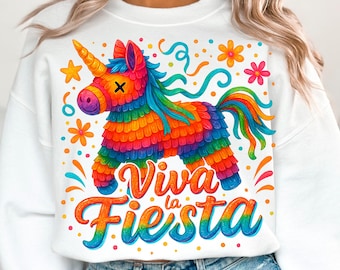 Viva La Fiesta PNG, Mexican Pinata Coquette Bow Design, Mexican Party Sublimation, Fiesta Vibes Png, Fiesta Party Png, Festival 2025 Png