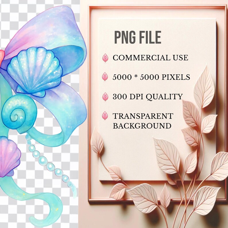Coquette Clam Pearl Bow Png, Coastal Seashell Starfish PNG, Preppy ...