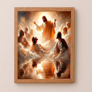 Jesus Lazarus Gospel Prints, Lazarus resurrection DIGITAL DOWNLOAD, Jesus Healing Miracle Bible Art, Jesus and Lazarus Wall Art, Biblical